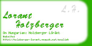 lorant holzberger business card